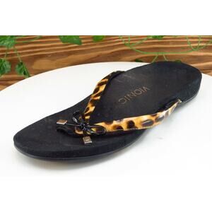 Vionic Sz 8‎ M Brown Flip Flop Synthetic Women Sandals